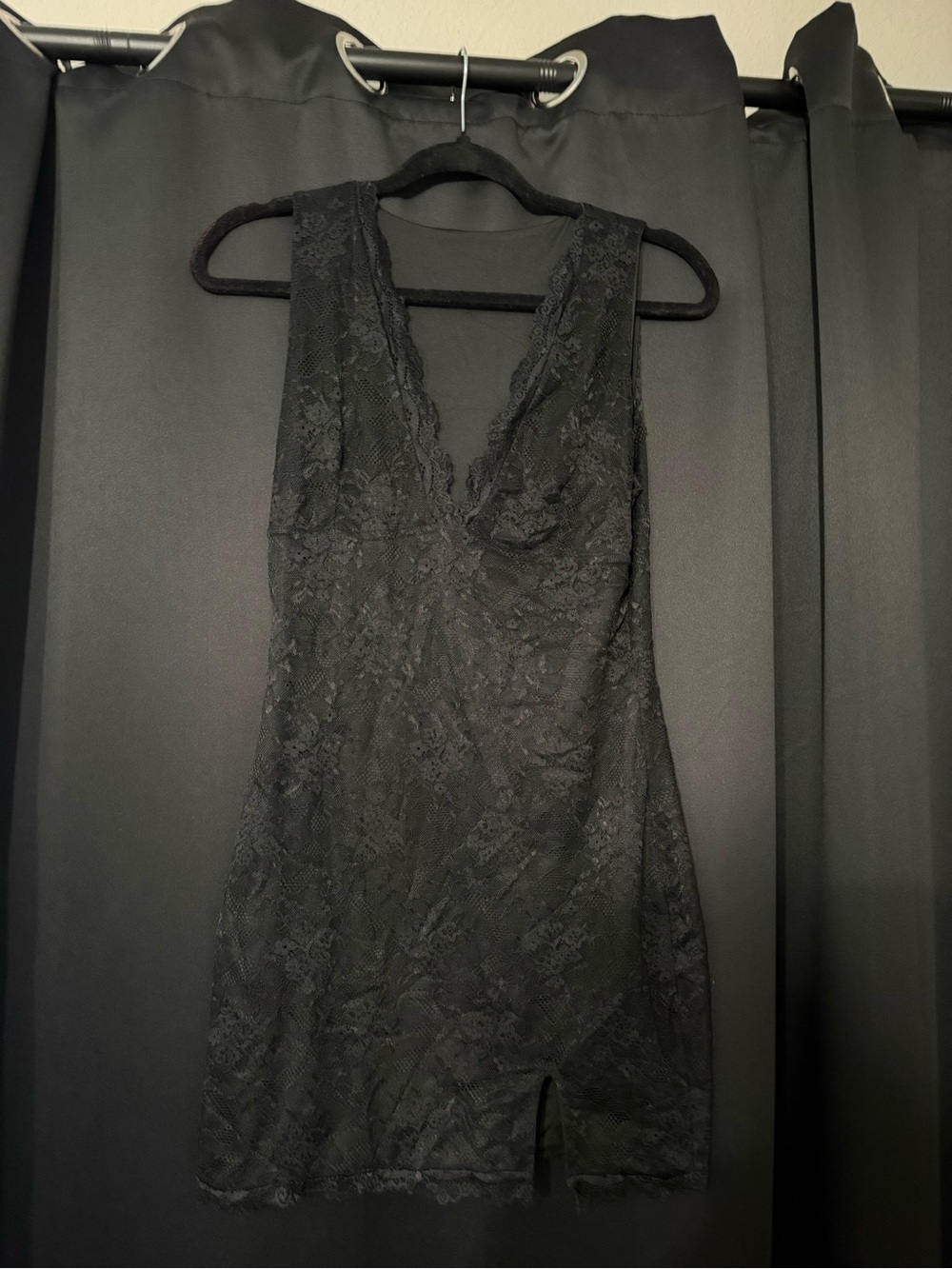 SHEIN Black Mini Lace Dress